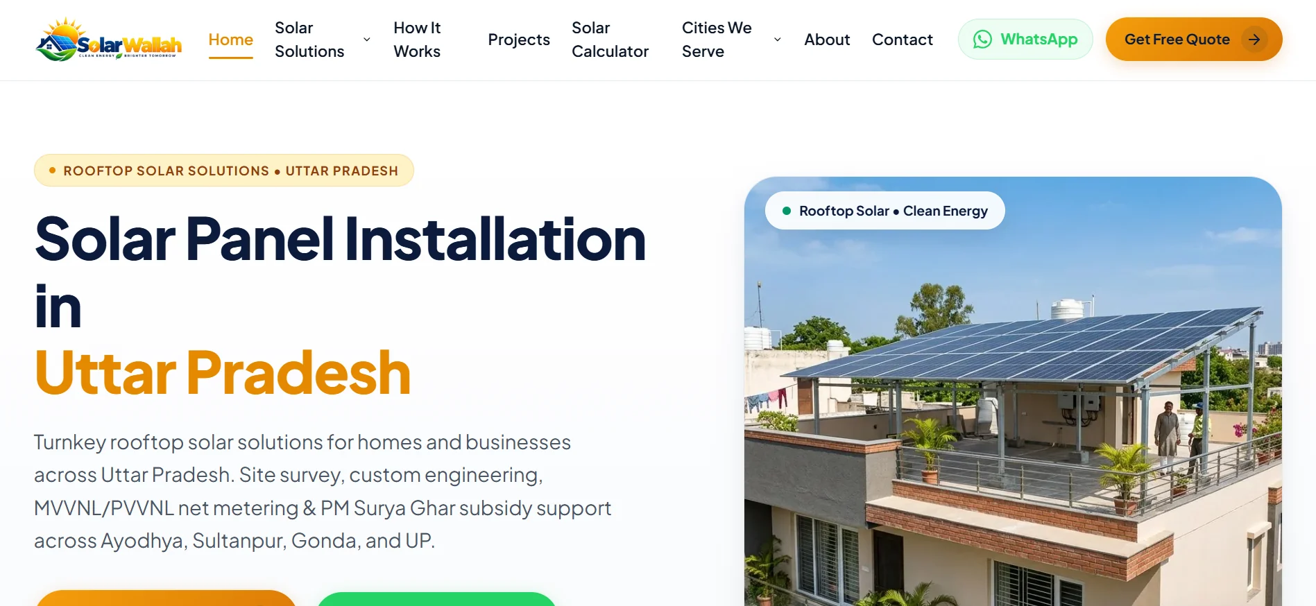 Solar Wallah - Solar Panel Installation Across Uttar Pradesh